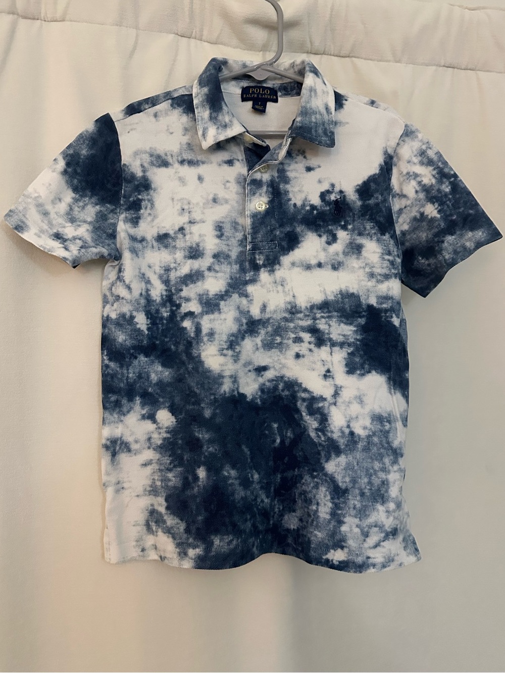 Polo by Ralph Lauren Boy’s Blue Tie-Dye Short Sleeve Polo